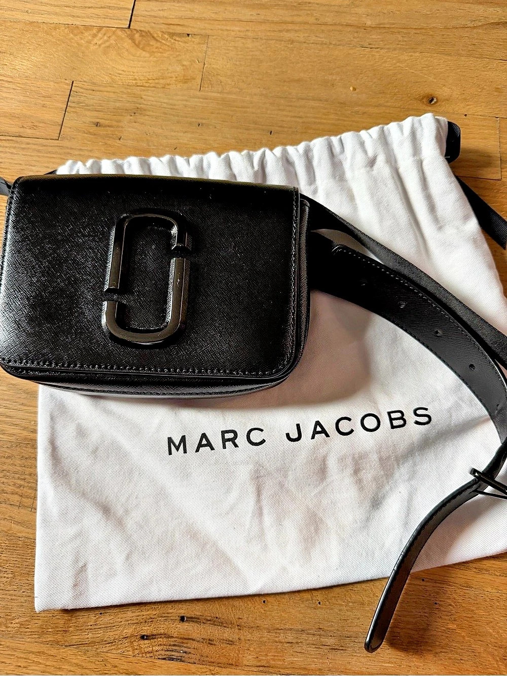 Marc Jacobs The Hip Shot Leather Belt Bag Black